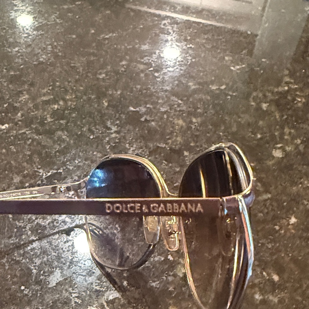 DOLCE & GABBANA Gold and Brown Sunglasses - Picture 2 of 9
